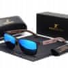 Modré dřevěné sluneční brýle W5507 BLUE/WALNUT