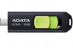 Adata Pendrive UC300 USB 3.2 Gen 1 typ C černý/zelený 32 GB 