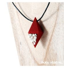 Radis et Capucine Živé šperky - Náhrdelník Diamant červený s trvalými bílými květy