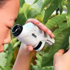 Netscroll Přenosný dětský mikroskop, aby váš zvídavý potomek objevil mikrosvět, vzdělávací hračka ideální pro průzkum v přírodě i doma, skvělý nápad na dárek, MicroscopeKit