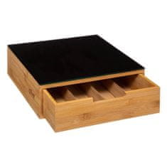 Northix Černá skladovací krabice z bambusu 