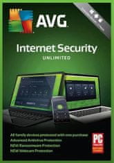 Antivirová ochrana AVG Internet Security - Unlimited (neomezen v počtu zařízení ) s platnou podporou na 24 měsíců (BOX)