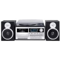 Hi-Fi systém , TT 1072 DAB BK, gramofon, reproduktory, retro, Bluetooth, MP3, CD, kazeta, dálkové ovládání