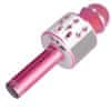 Bluetooth Karaoke mikrofon s reproduktorem, růžový