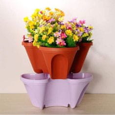 Netscroll Schodišťové sázení květináčů pro všechny druhy rostlin, skládací květináče podle výšky, pro květiny, jahody, koření, (2 ks) StandPots