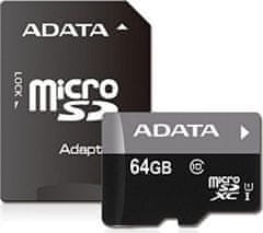 Adata Adata/micro SD/64GB/50MBps/UHS-I U1 / Class 10/+ Adaptér