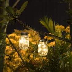 Basic 2x Solární lampa, zahradní JAR, skleněná lucerna