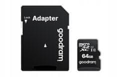 GoodRam Paměťová karta M1AA microSDXC 64GB + adaptér
