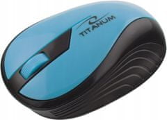 Titanum Bezdrátová myš Rainbow TM114T 1000 DPI černá/tyrkysová