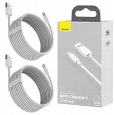 BASEUS 2x USB Lightning na iPhone 2,4A 1,5m kabel