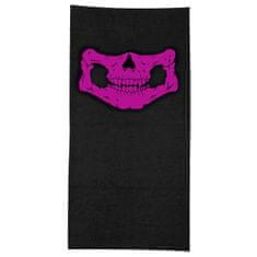 Northix Růžová maska / šátek / šátek | Halloween - Skeleton Mask 