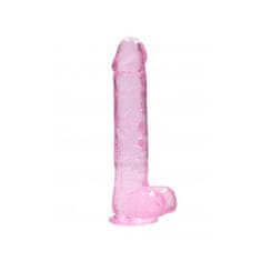 RealRock gelové dildo s přísavkou 28 cm růžové
