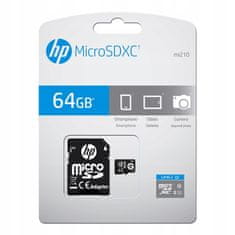 HP Paměťová karta microSDXC HP 64 MB + adaptér