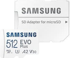 Samsung EVO Plus (2021) SDXC 512GB UHS-I (Class 10) + adaptér (MB-MC512KA/EU)